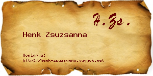 Henk Zsuzsanna névjegykártya